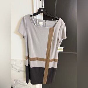 Donna Morgan Gray and Brown Mini Dress